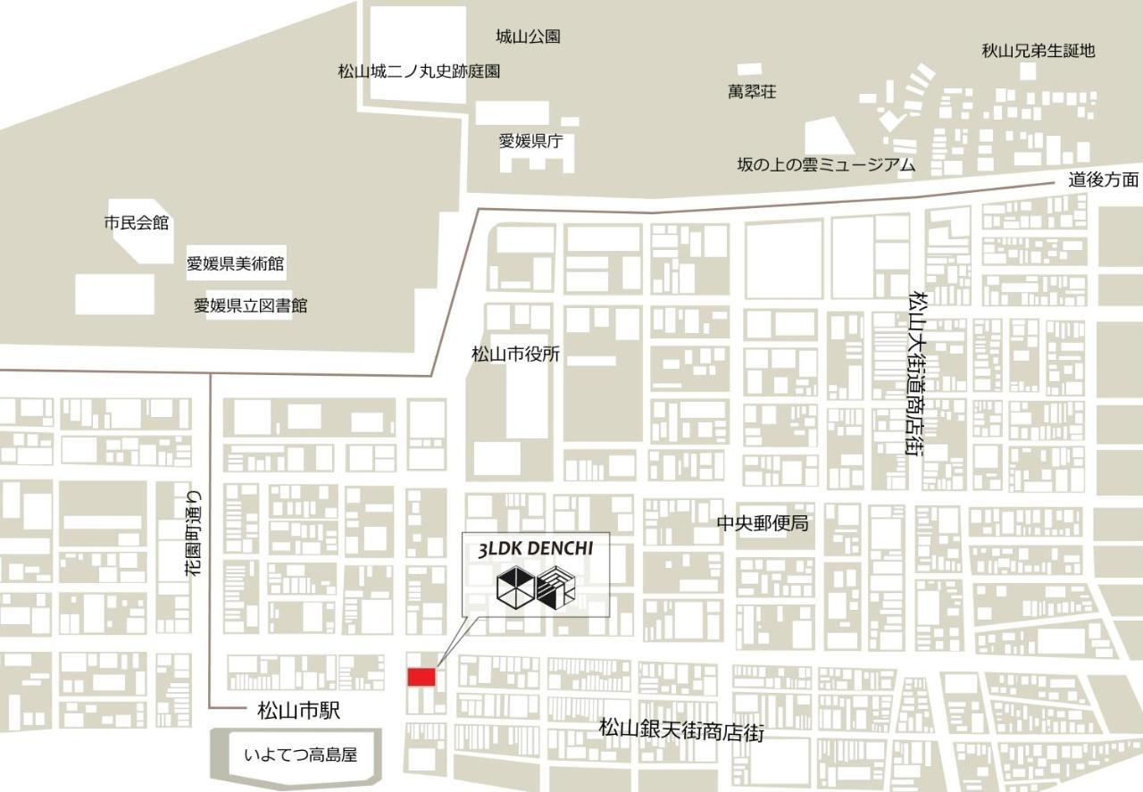 3LDK Denchi Hotel Matsuyama  Eksteriør billede